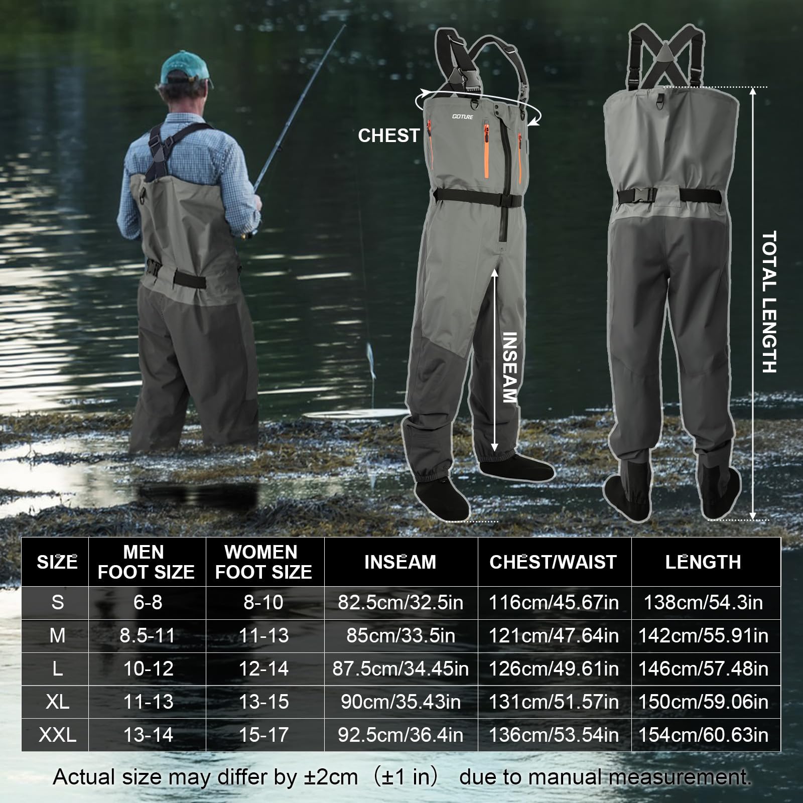Goture 5 camadas à prova dwate - Fishing Waders avaliação e preço