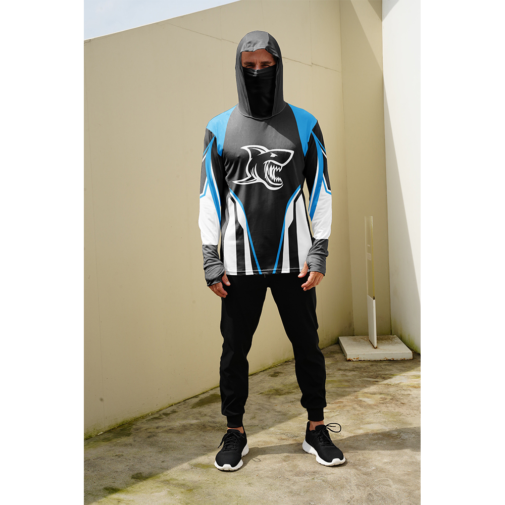 Camisas de Pesca Masculinas co - Fishing Mask Sun Protection avaliação e preço