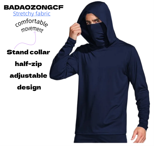 Camisa de pesca masculina com  - Fishing Mask Sun Protection avaliação e preço