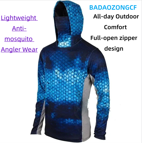 Camisa de pesca masculina com  - Fishing Mask Sun Protection avaliação e preço
