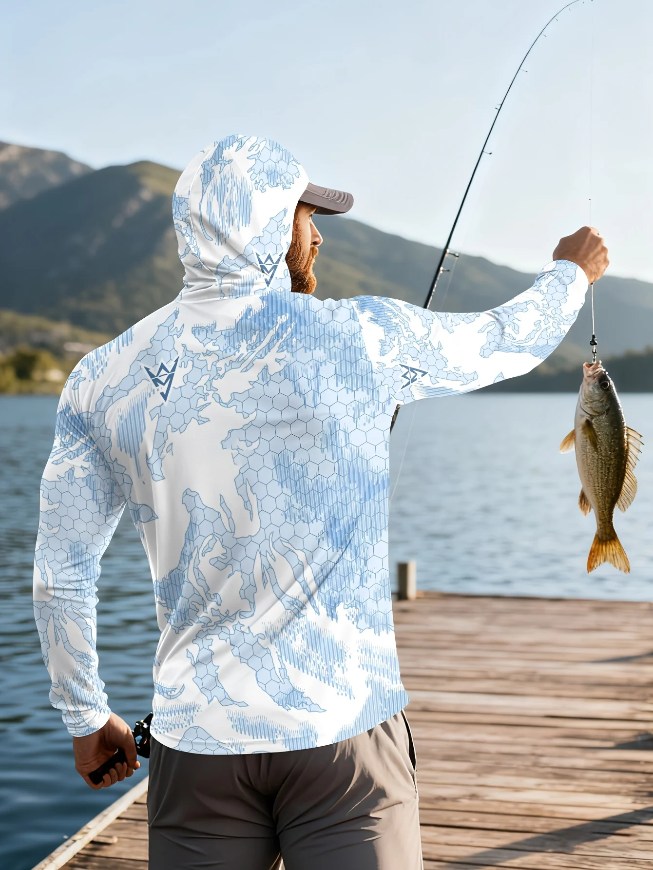 Novo Modelo 2026 de Camisa de  - Fishing Mask Sun Protection avaliação e preço